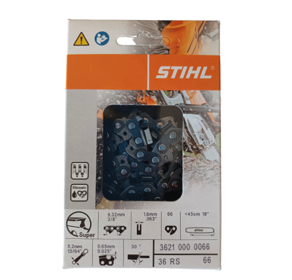 Catena Stihl x motosega Passo 3/8 P sp.1,3 maglie 50 barra spranga  36360000050 - Macaluso Macchine Agricole